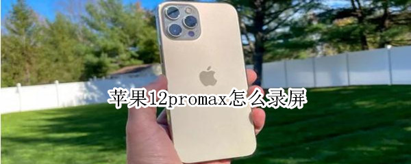 苹果12promax怎么录屏