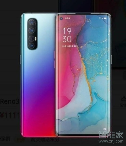 OPPO Reno3是曲面屏吗