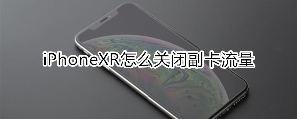 iphonexr怎么关闭副卡流量