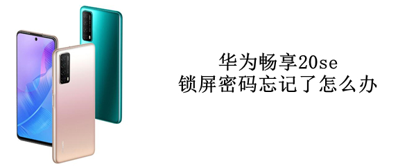 华为畅享20se锁屏密码忘记了怎么办