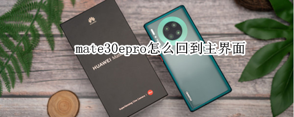 mate30epro怎么回到主界面