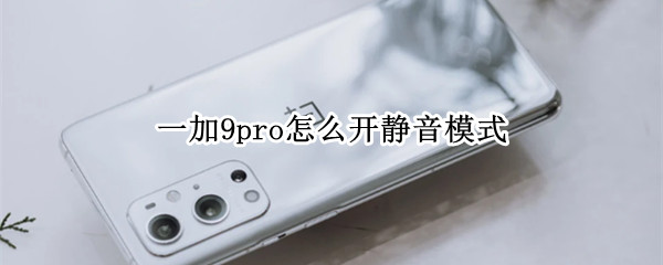 一加9pro怎么开静音模式