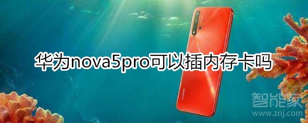 华为nova5pro可以插内存卡吗