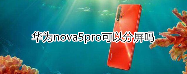 华为nova5pro可以分屏吗