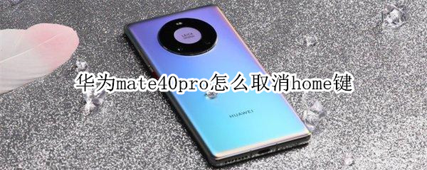 华为mate40pro怎么取消home键