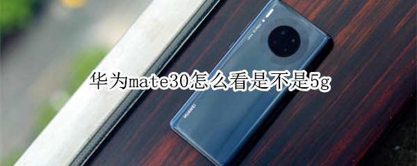 华为mate30怎么看是不是5g