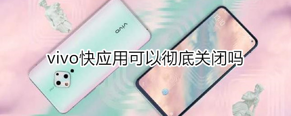 vivo快应用彻底关闭