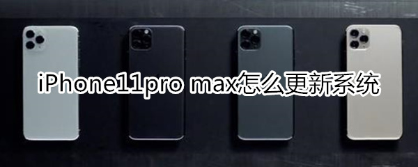 iPhone11pro max怎么更新系统