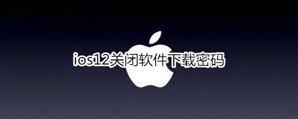 ios12关闭软件下载密码