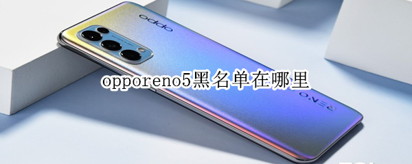 opporeno5黑名单在哪里