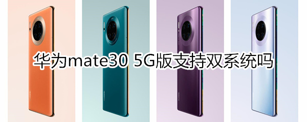 华为mate30 5G版支持双系统吗