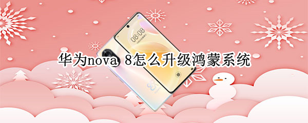 华为nova 8怎么升级鸿蒙系统