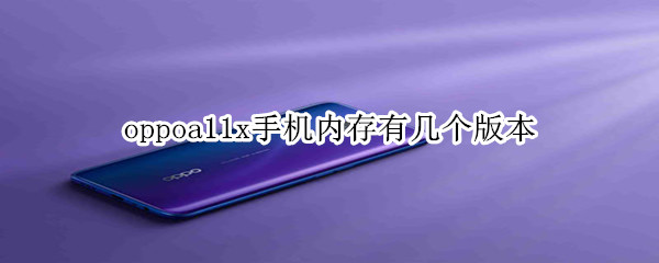 oppoa11x手机内存有几个版本