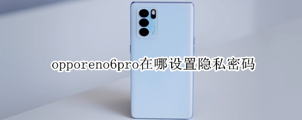 opporeno6pro在哪设置隐私密码