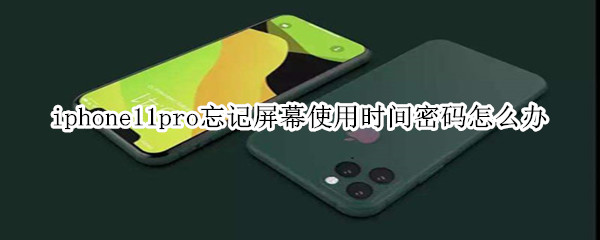 iphone11pro忘记屏幕使用时间密码怎么办