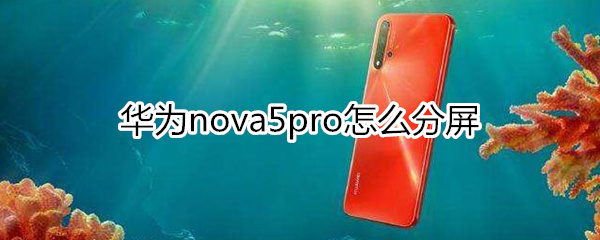 华为nova5pro怎么分屏