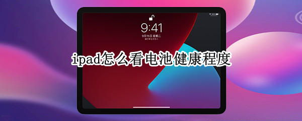 ipad怎么看电池健康程度