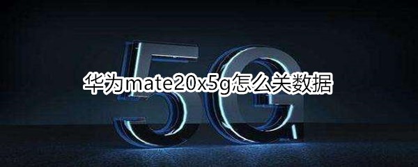 华为mate20x5g怎么关数据