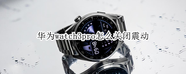 华为watch3pro怎么关闭震动