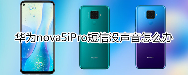 华为nova5iPro短信没声音怎么办