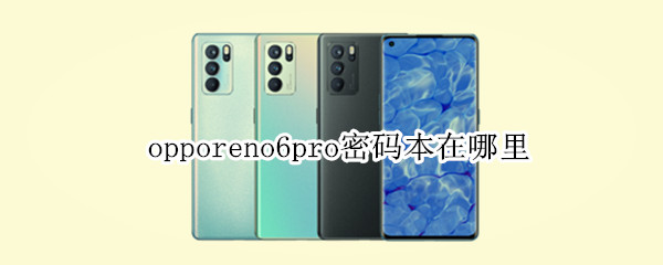 opporeno6pro密码本在哪里