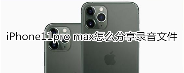 iPhone11pro max怎么分享录音文件