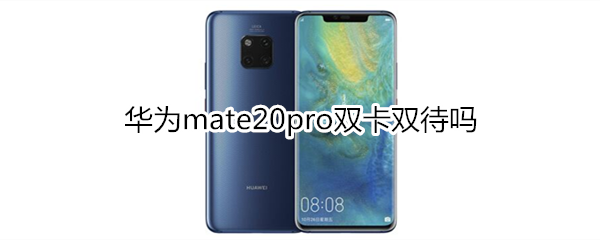 华为mate20pro双卡双待吗