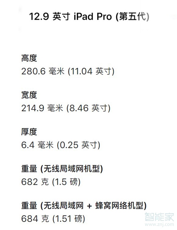 12.9寸ipad多大