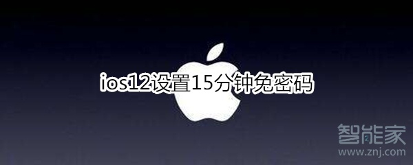 ios12设置15分钟免密码