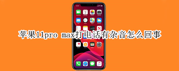 苹果11pro max打电话有杂音怎么回事