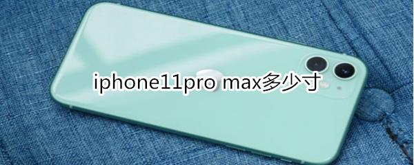 iphone11pro max多少寸