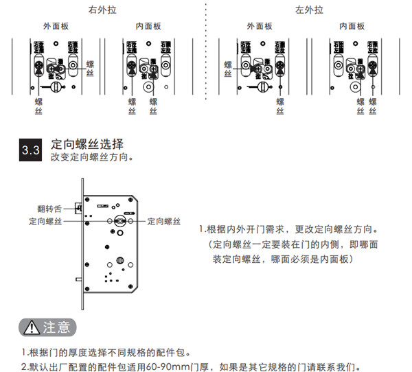 凯迪仕K7指纹锁安装说明书