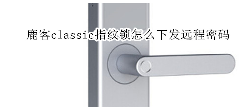 鹿客classic指纹锁怎么下发远程密码