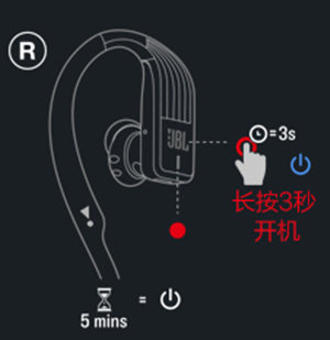 JBL Endurance Sprint耳机怎么开机和关机