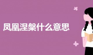 凤凰涅槃什么意思 凤凰涅槃的意思科普