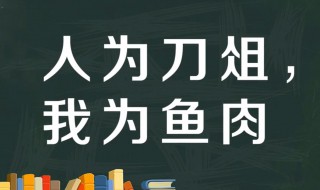 人为刀俎我为鱼肉的意思 出自何处