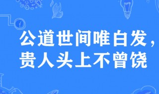 公道的意思 公道简单释义