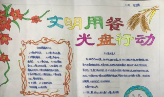 怎样做光盘行动手抄报 光盘行动手抄报内容资料