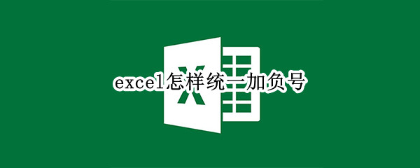 excel怎样统一加负号（excel加正负号）