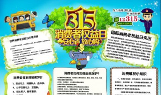 315手抄报内容资料 关于315手抄报内容资料