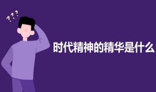 时代精神的精华是什么（中华文化和时代精神的精华是什么）