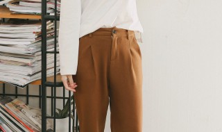 女生棕色裤子怎么搭配好看（女生棕色裤子配什么颜色上衣好看图片）