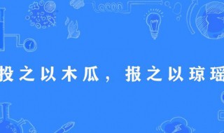 报之以琼琚是什么意思（报之以琼琚的上一句）