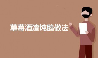 草莓酒渣炖鹅 草莓酒咋做