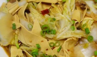 白菜炒干豆腐的做法 东北白菜炒干豆腐的做法