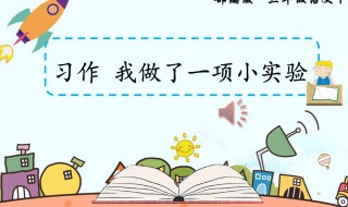 我做了一项小实验三年级作文 我做了一项小实验三年级作文300字左右