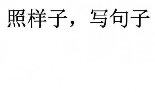 照样子写句子50句 照样子写句子及答案