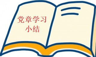 党章学习小结