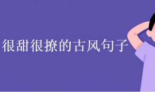 很甜很撩的古风句子（很甜很撩的古风句子8个字）