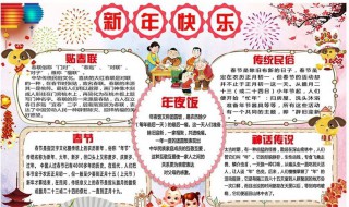 春节手抄报资料 春节手抄报资料英语